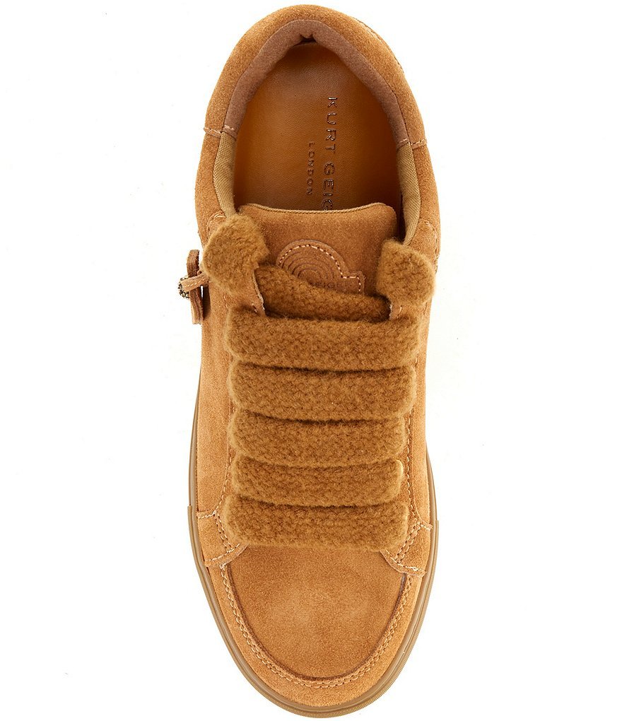 Kurt Geiger London Men's Southbank Tag Suede Logo Ornament Sneakers - Camel - view 12