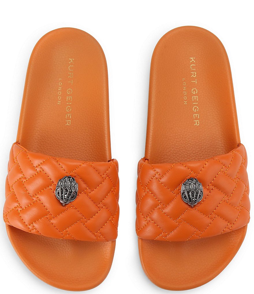 Kurt Geiger London Meena Signature Eagle Ornament Pool Slide Sandals - Rust/Copper - view 34