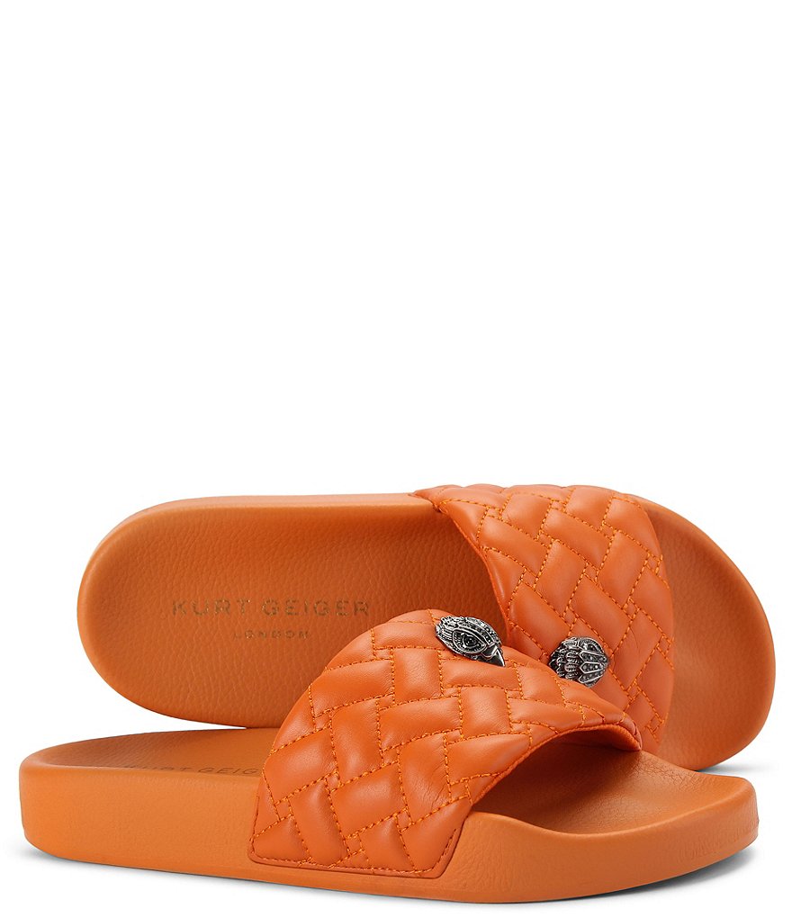 Kurt Geiger London Meena Signature Eagle Ornament Pool Slide Sandals - Rust/Copper - view 37