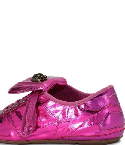 Kurt Geiger London Wembley Metallic Logo Ornament Leather Sneakers - Pink - view 2