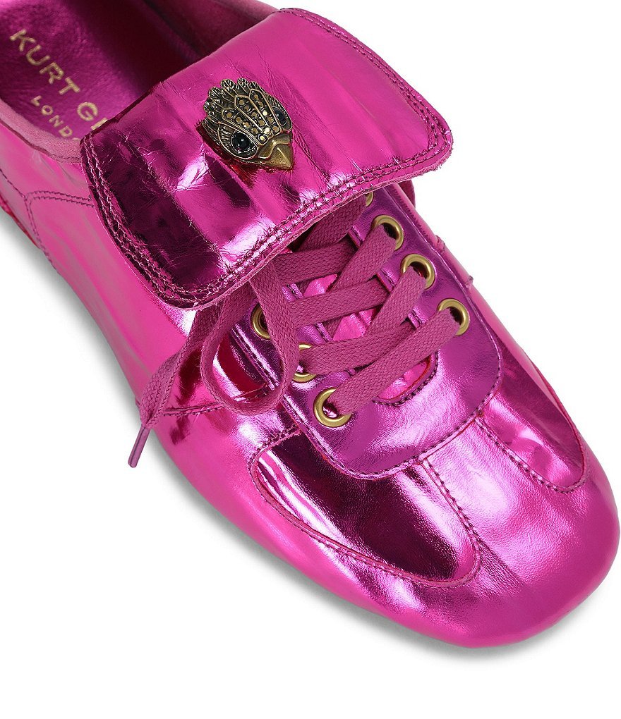 Kurt Geiger London Wembley Metallic Logo Ornament Leather Sneakers - Pink - view 3