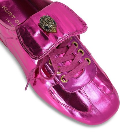 Kurt Geiger London Wembley Metallic Logo Ornament Leather Sneakers - Pink - view 3