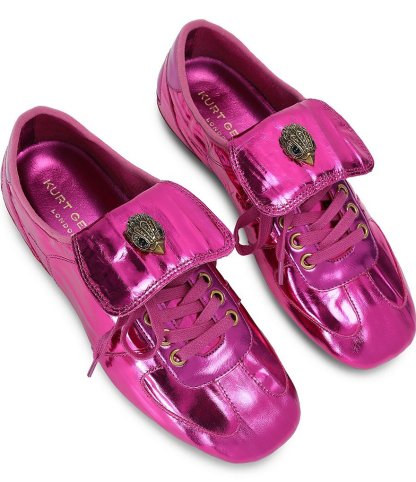 Kurt Geiger London Wembley Metallic Logo Ornament Leather Sneakers - Pink - view 4