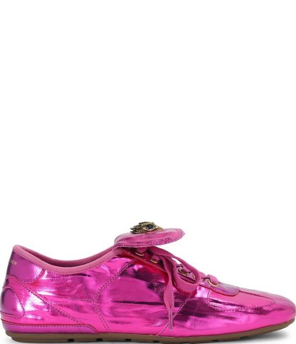 Kurt Geiger London Wembley Metallic Logo Ornament Leather Sneakers - Pink - view 1