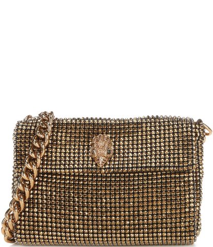 Kurt Geiger London Rhinestone Gold Small Party Shoulder Bag - Gold - view 1