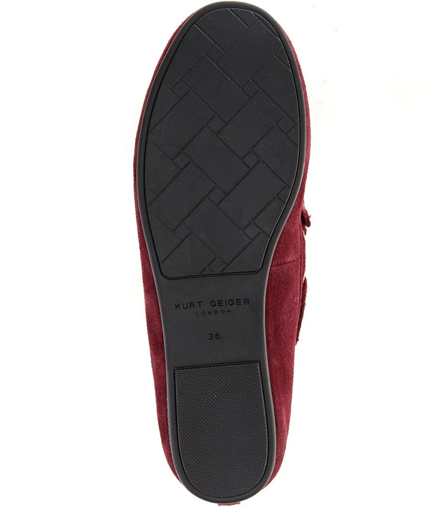 Kurt Geiger London Eagle Bow Tie Gold Ornament Boat Moccasins - Red - view 16