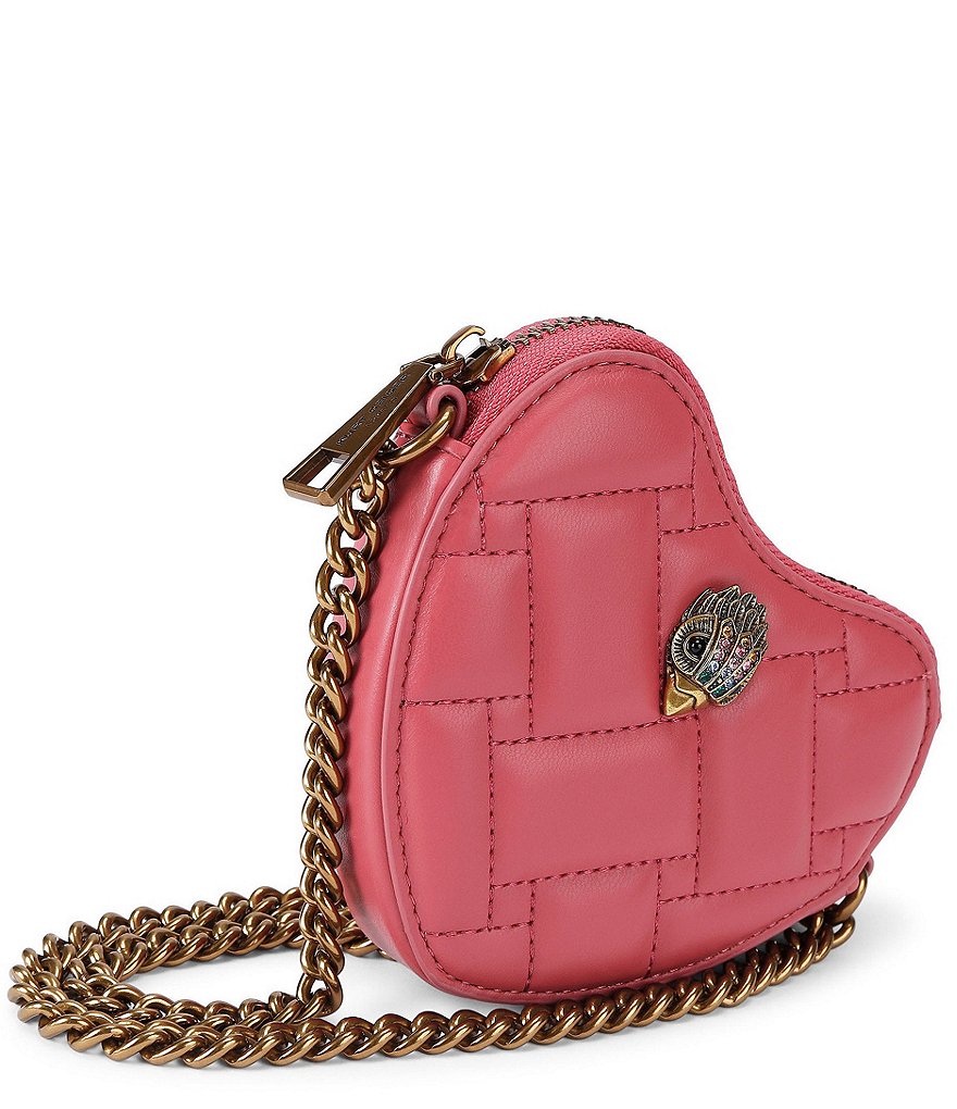 Kurt Geiger London Micro Heart Single Stitch Crossbody Bag - Pink - view 2