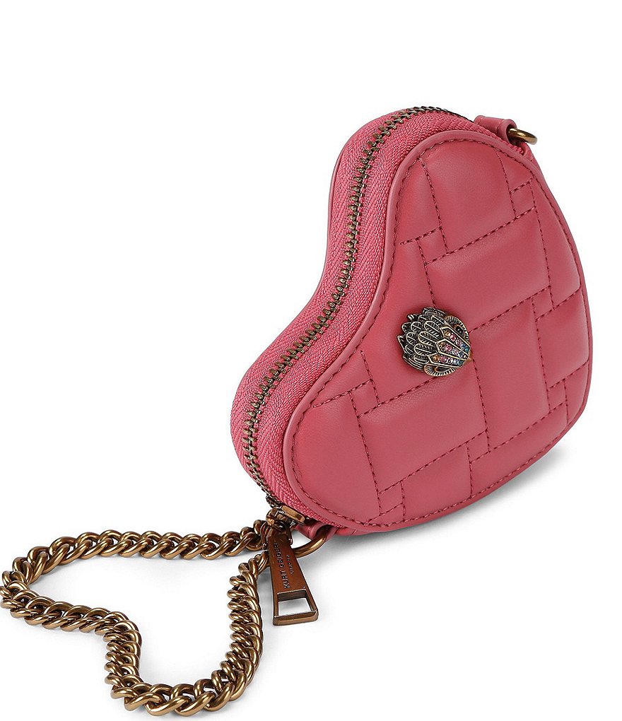 Kurt Geiger London Micro Heart Single Stitch Crossbody Bag - Pink - view 3