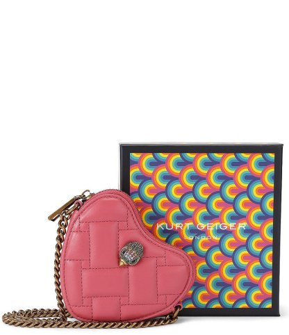 Kurt Geiger London Micro Heart Single Stitch Crossbody Bag - Pink - view 5