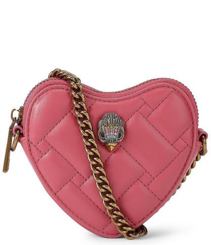 Kurt Geiger London Micro Heart Single Stitch Crossbody Bag - Pink - view 1