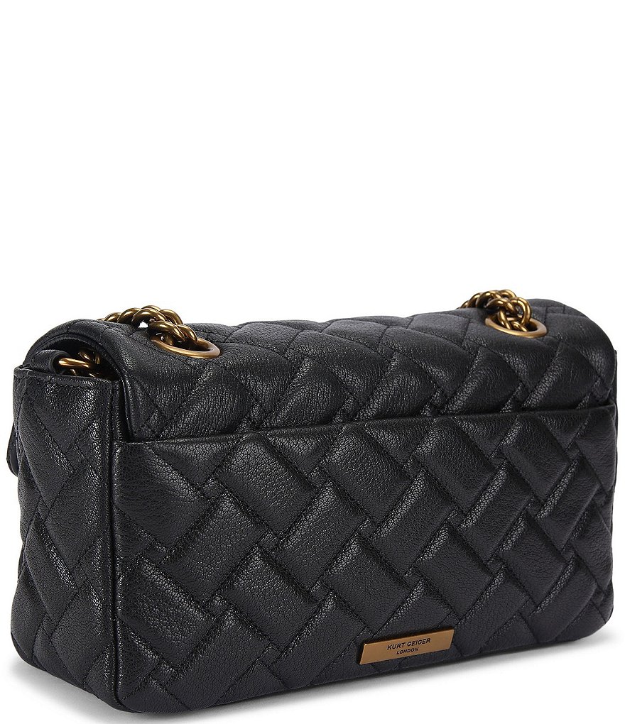 Kurt Geiger London Pimlico Quilted Shoulder Crossbody Bag - Black - view 8