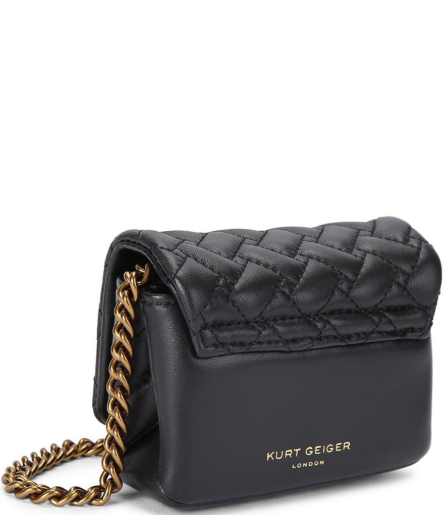 Kurt Geiger London Nano Kensington Kurt Quilted Crossbody Bag - Black - view 2
