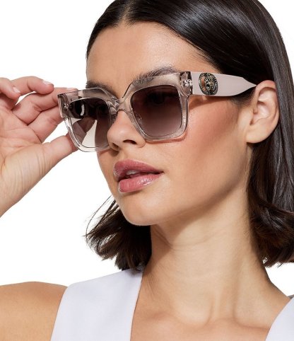 Kurt Geiger London Women's KGL1025 50mm Square Sunglasses - Crystal Beige - view 2