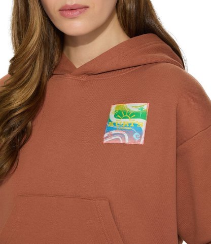 Kurt Geiger London Kurt's Cabana Long Sleeve Pullover Coordinating Hoodie - Rust - view 4