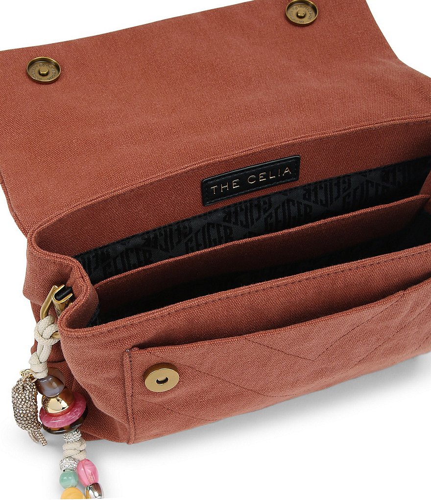 Kurt Geiger London Celia Canvas Shoulder Bag - Rust - view 9