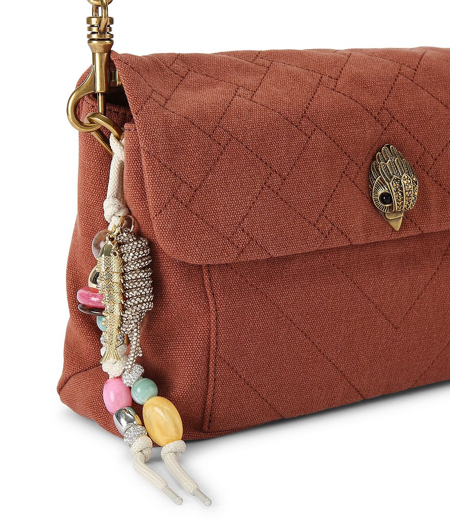 Kurt Geiger London Celia Canvas Shoulder Bag - Rust - view 11