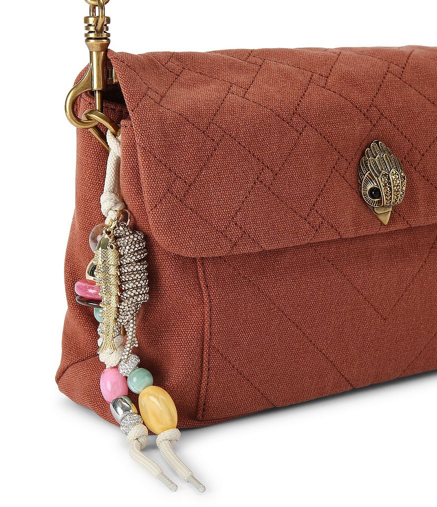 Kurt Geiger London Celia Canvas Shoulder Bag - Rust - view 11