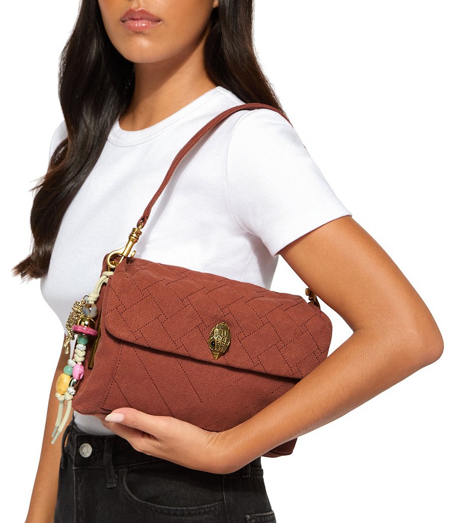 Kurt Geiger London Celia Canvas Shoulder Bag - Rust - view 12