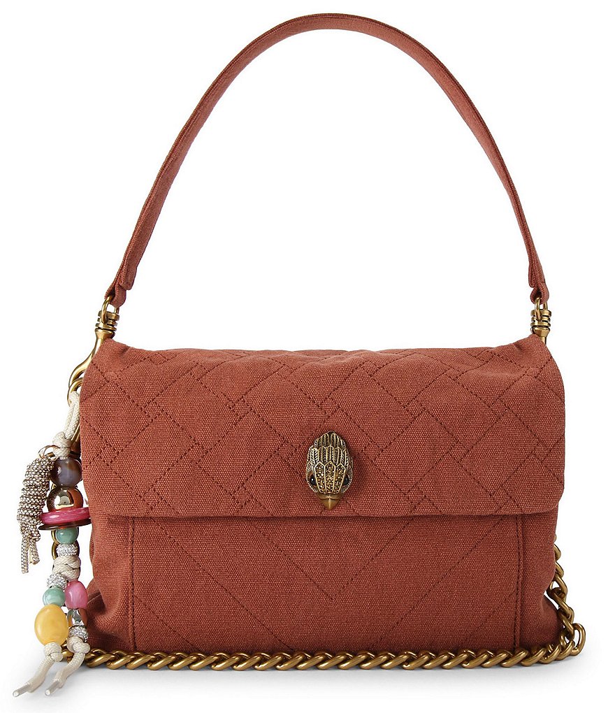 Kurt Geiger London Celia Canvas Shoulder Bag - Rust - view 7