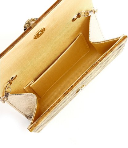 Kurt Geiger London Drench Metallic Party Clutch Bag - Gold - view 3