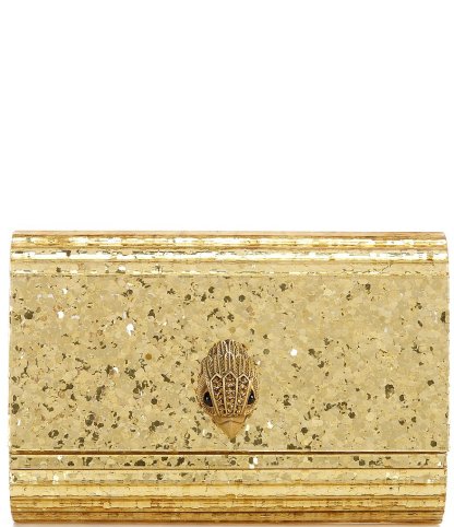Kurt Geiger London Drench Metallic Party Clutch Bag - Gold - view 1