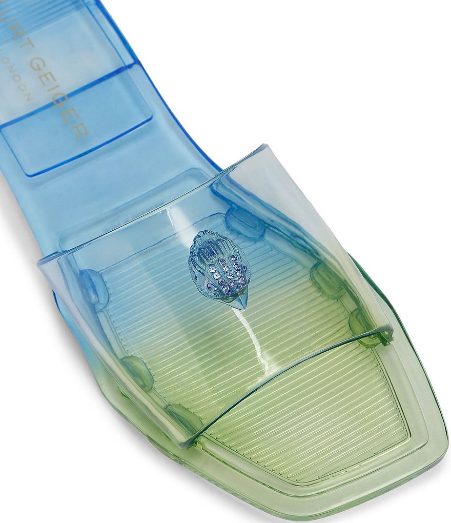 Kurt Geiger London Maddison Jelly Ombre Logo Ornament Slide Sandals - Blue Combo - view 3