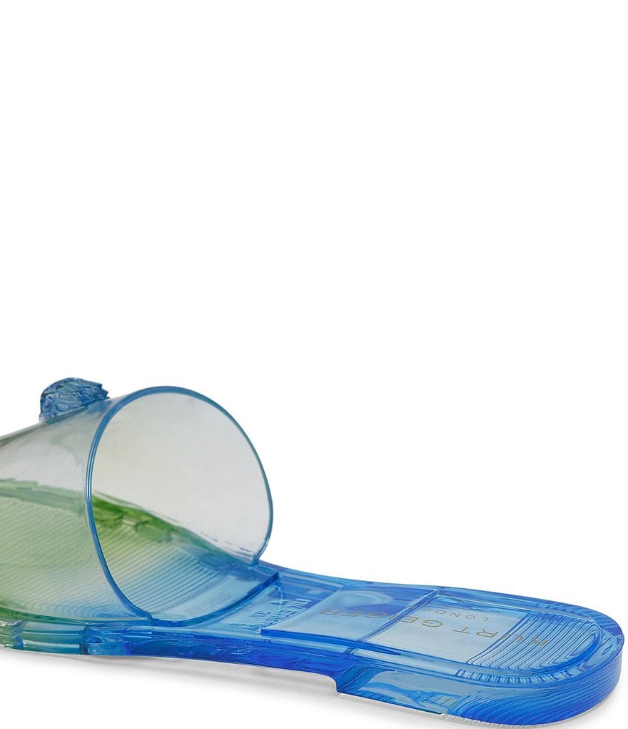 Kurt Geiger London Maddison Jelly Ombre Logo Ornament Slide Sandals - Blue Combo - view 4