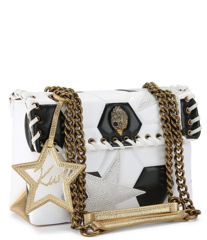 Kurt Geiger London Leather Kensington Footy (Soccer) Shoulder Bag - White black - view 10