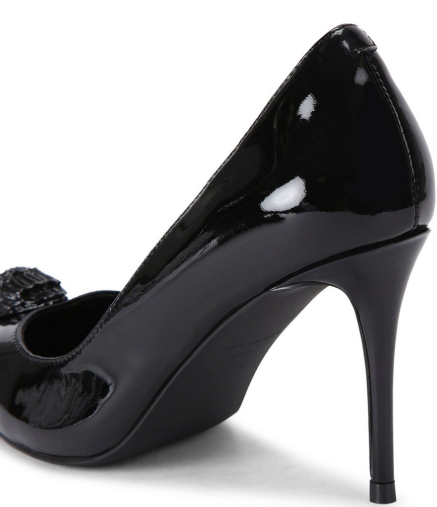 Kurt Geiger London Belgravia Patent Leather Drenched Eagle Pumps - Black - view 3