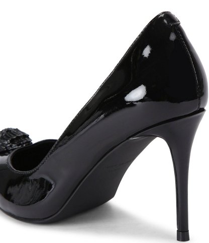 Kurt Geiger London Belgravia Patent Leather Drenched Eagle Pumps - Black - view 3