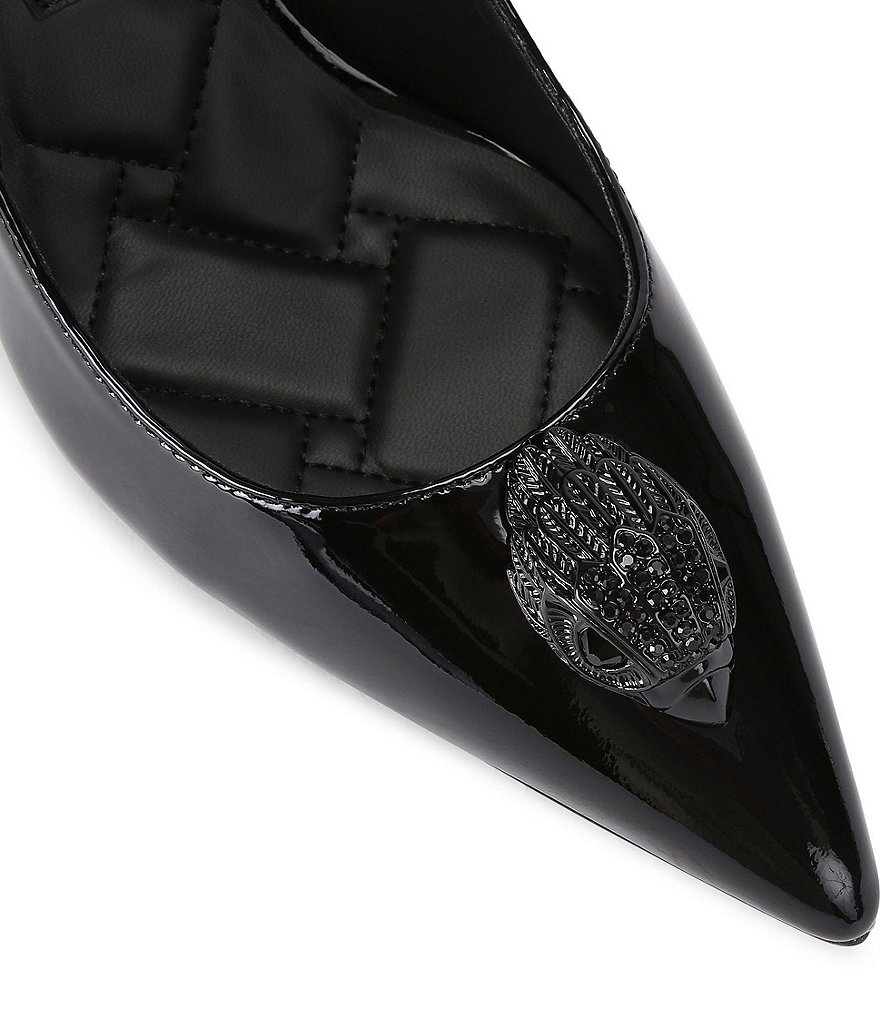Kurt Geiger London Belgravia Patent Leather Drenched Eagle Pumps - Black - view 4