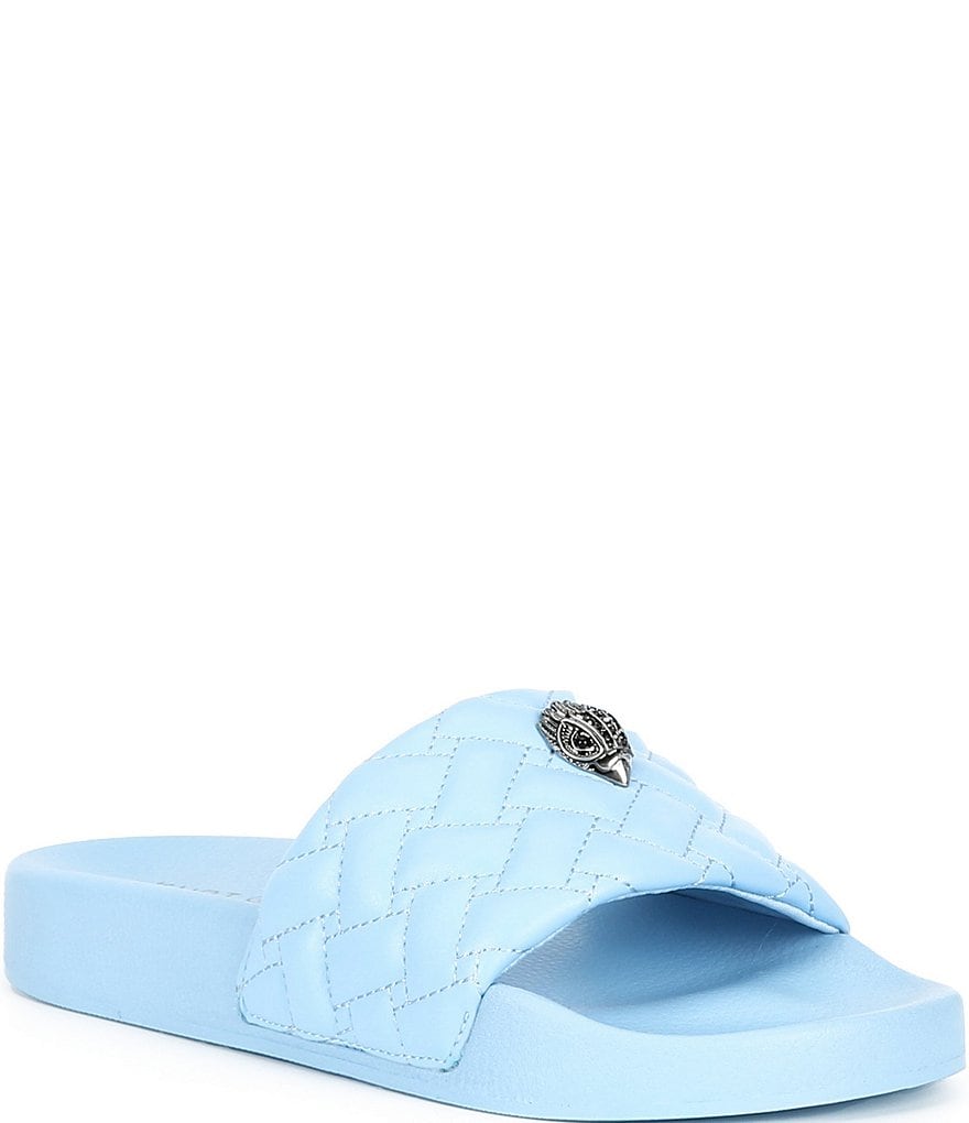 Kurt Geiger London Meena Signature Eagle Ornament Pool Slide Sandals - Medium Blue - view 6