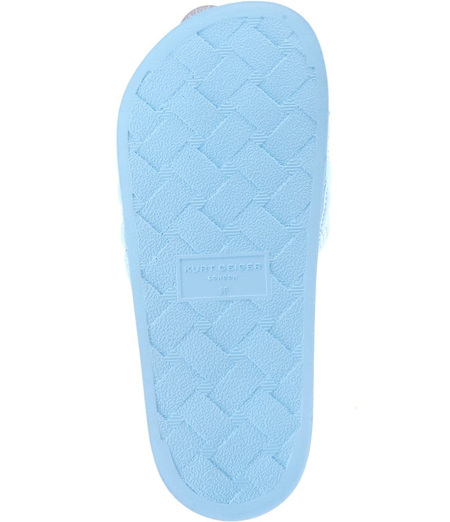 Kurt Geiger London Meena Signature Eagle Ornament Pool Slide Sandals - Medium Blue - view 11