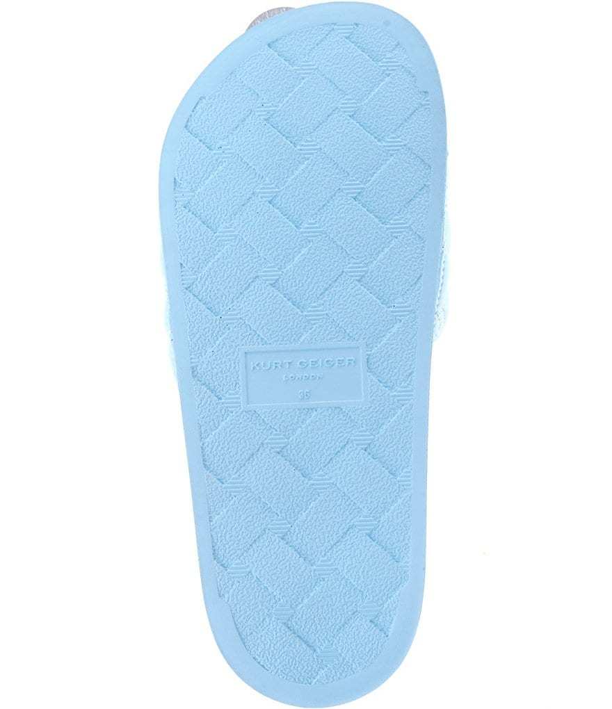 Kurt Geiger London Meena Signature Eagle Ornament Pool Slide Sandals - Medium Blue - view 11
