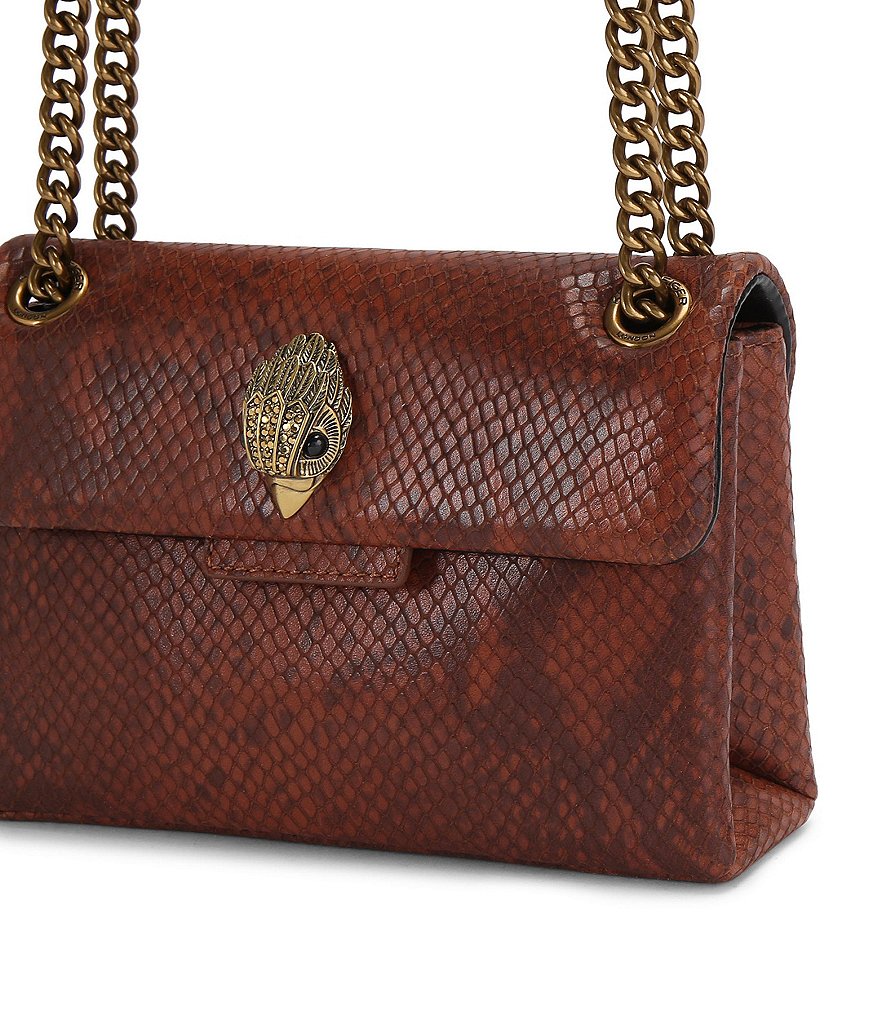 Kurt Geiger London Leather Snake Mini Kensington Crossbody Bag - Brown - view 4