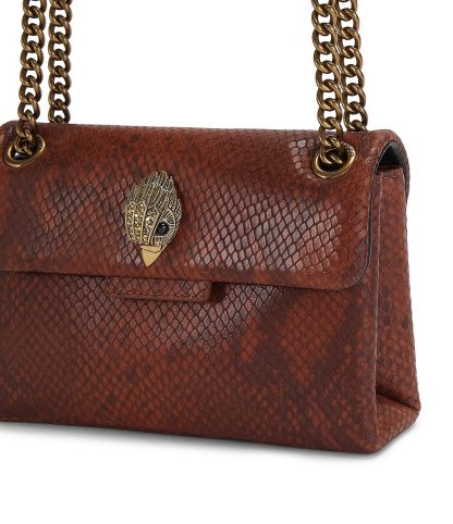 Kurt Geiger London Leather Snake Mini Kensington Crossbody Bag - Brown - view 4