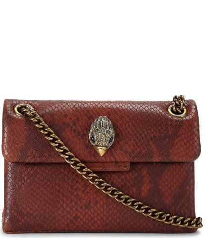 Kurt Geiger London Leather Snake Mini Kensington Crossbody Bag - Brown - view 1
