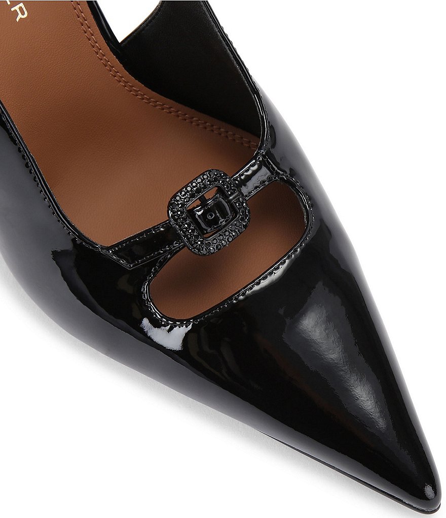 Kurt Geiger London 2 Buckle Point Court Embellished Pumps - Black - view 4