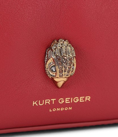 Kurt Geiger London Sloane Scarf Key Chain Hobo Crossbody Shoulder Bag - Red - view 4