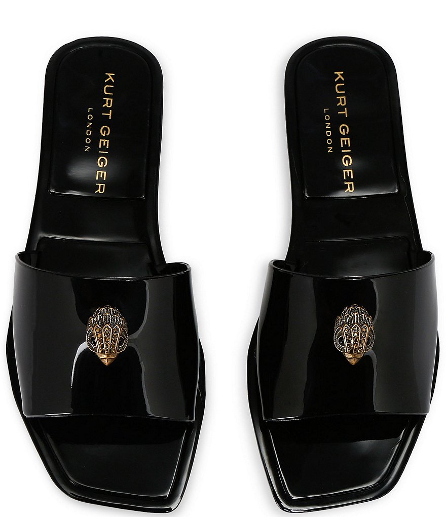 Kurt Geiger London Maddison Jelly Logo Ornament Slide Sandals - Black - view 2