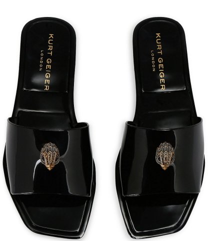 Kurt Geiger London Maddison Jelly Logo Ornament Slide Sandals - Black - view 2