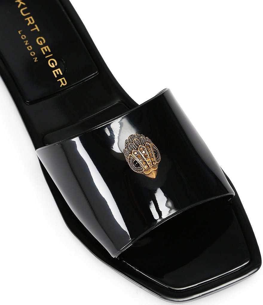 Kurt Geiger London Maddison Jelly Logo Ornament Slide Sandals - Black - view 3