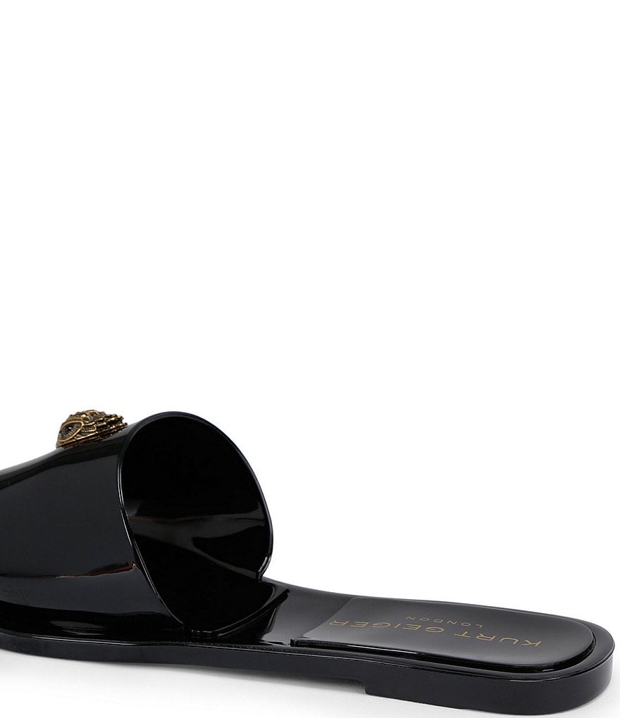 Kurt Geiger London Maddison Jelly Logo Ornament Slide Sandals - Black - view 4