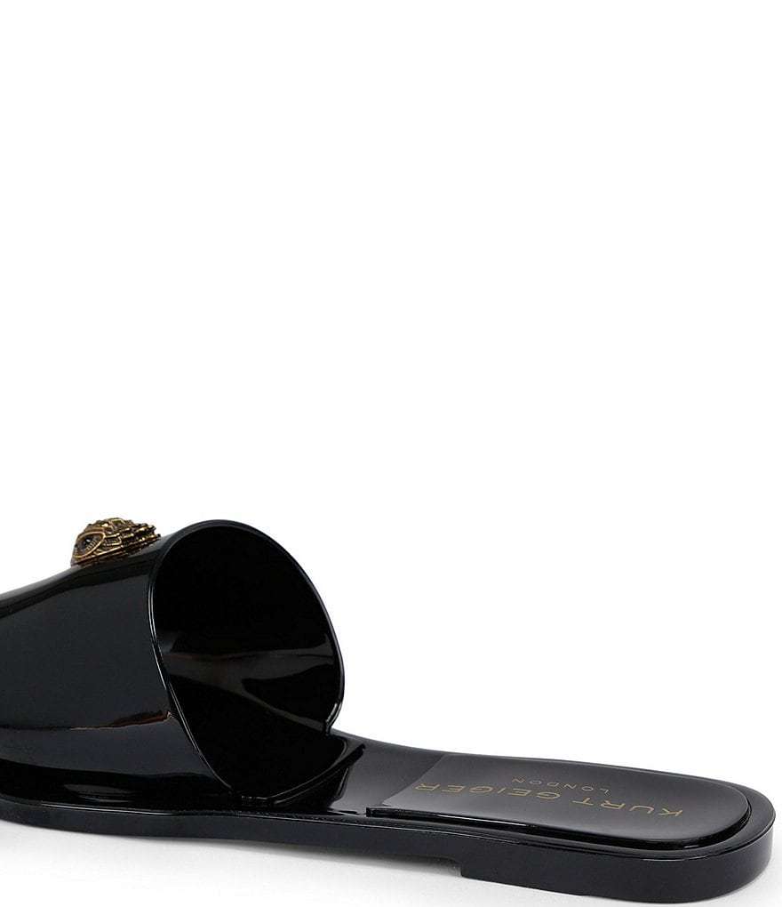 Kurt Geiger London Maddison Jelly Logo Ornament Slide Sandals - Black - view 4