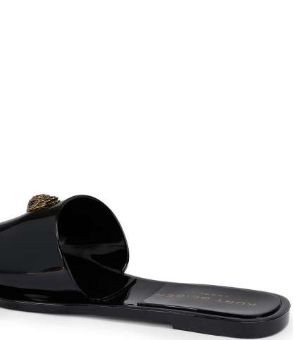 Kurt Geiger London Maddison Jelly Logo Ornament Slide Sandals - Black - view 4
