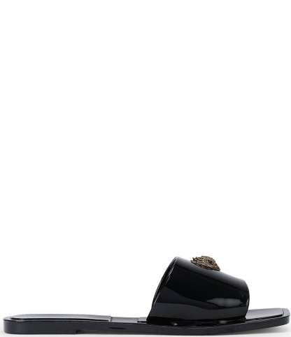 Kurt Geiger London Maddison Jelly Logo Ornament Slide Sandals - Black - view 1