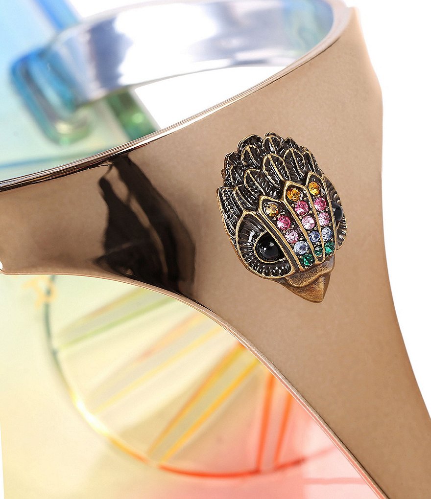 Kurt Geiger London Maddison Metallic T-Bar Rainbow Jelly Logo Ornament Sandals - Combo - view 5