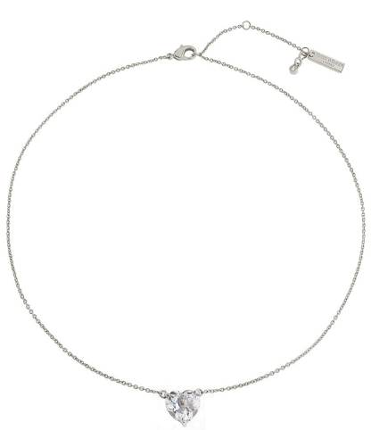 Kurt Geiger London Signature Eagle Heart Gem Short Pendant Necklace - Silver - view 6