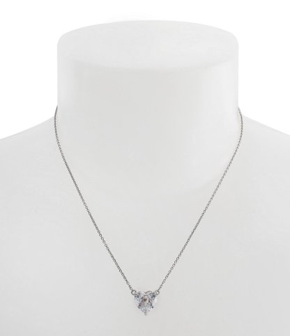 Kurt Geiger London Signature Eagle Heart Gem Short Pendant Necklace - Silver - view 8