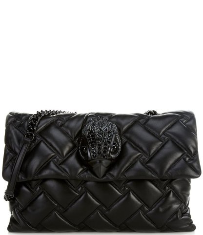 Kurt Geiger London Macro Kensington Drench Leather Crossbody Bag - Black - view 7